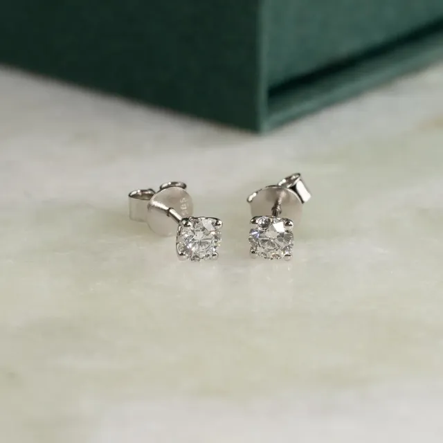 Sisi Copenhagen Classic Solitaire Lab-Diamond 0.8ct ørestikker hvidguld