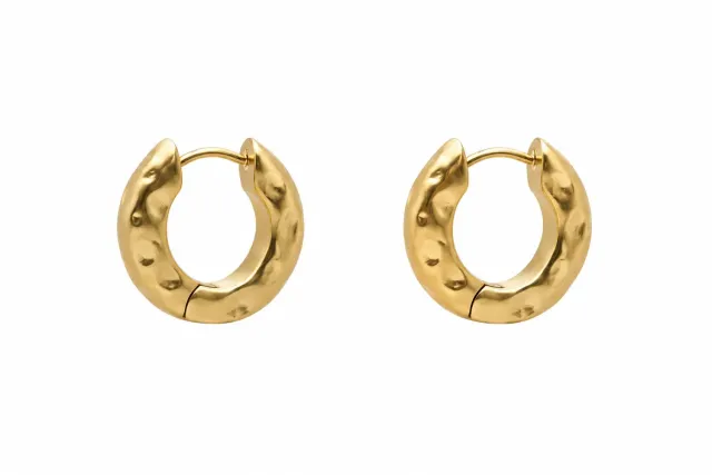Wos WOS UP Gunvor Mini creoler guld 1,5 cm