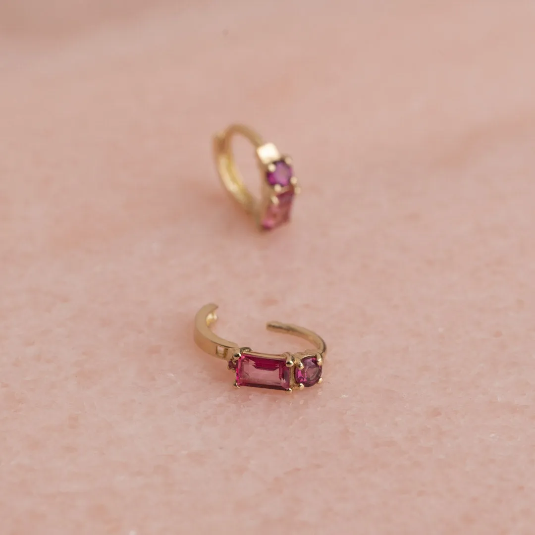 Sisi Copenhagen Gemina huggies 9kt guld pink 12mm
