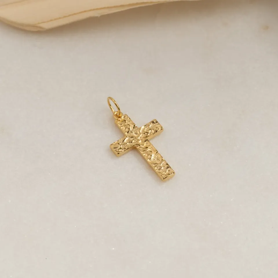 Sisi Copenhagen Elma Cross korsvedhæng forgyldt 20 mm gave