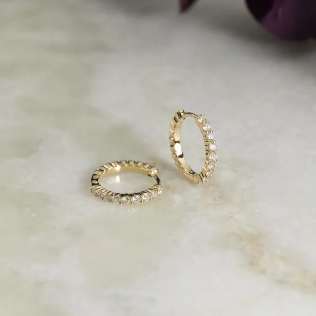 Sisi Copenhagen Prong creoler 0,5 ct guld lab-diamant
