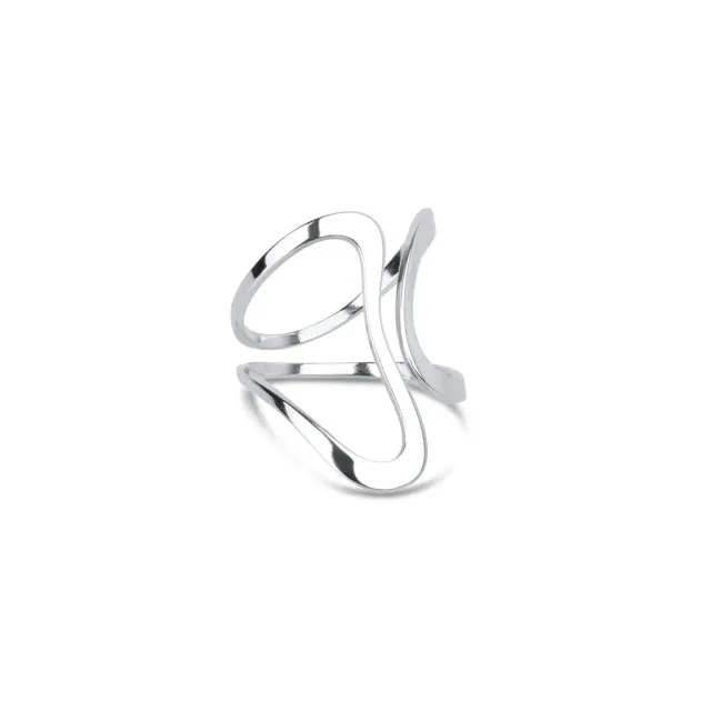 TIMI OF SWEDEN Minou Abstract ring rustfrit stål justerbar