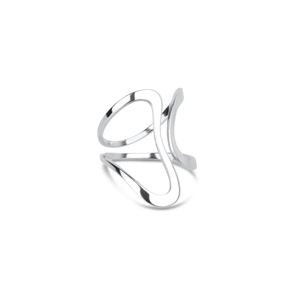 TIMI OF SWEDEN Minou Abstract ring rustfrit stål justerbar