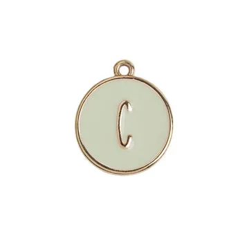 TIMI OF SWEDEN Enamel Letters halskæde forgyldt pastel