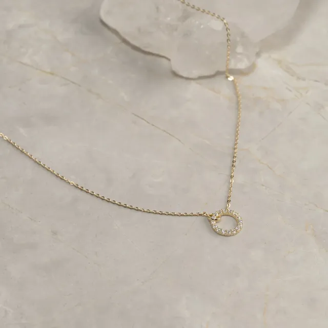 Sisi Copenhagen Gloria halskæde guld 9 kt med zirkon