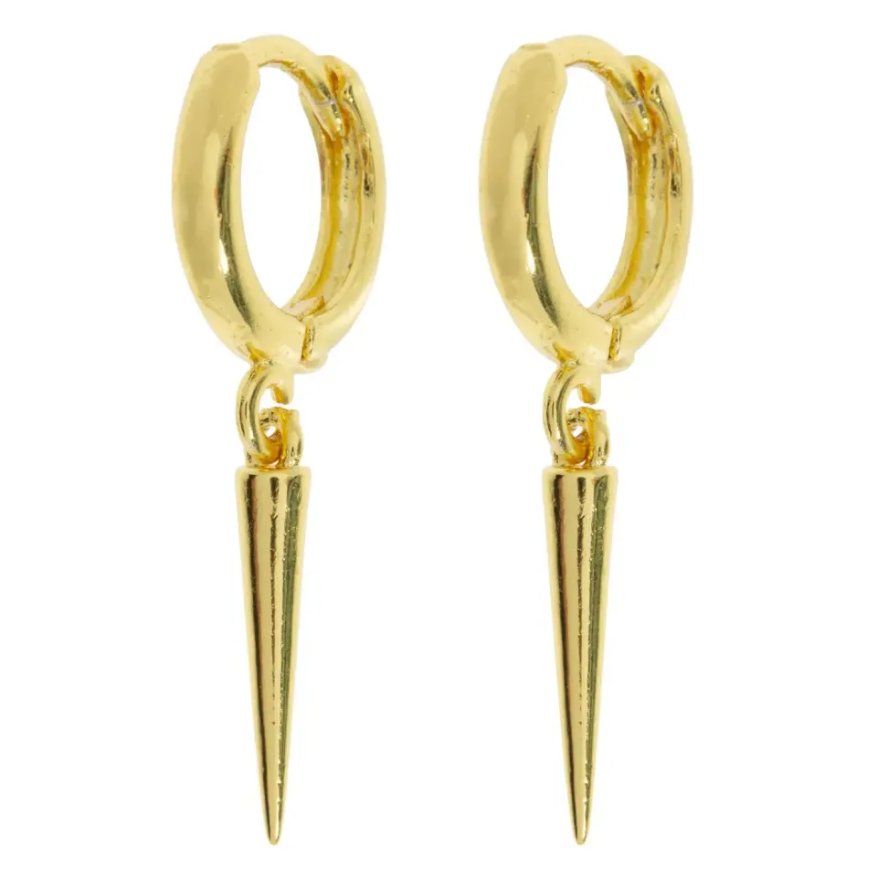 TIMI OF SWEDEN Nyah spike hoop øreringe guld 12 mm