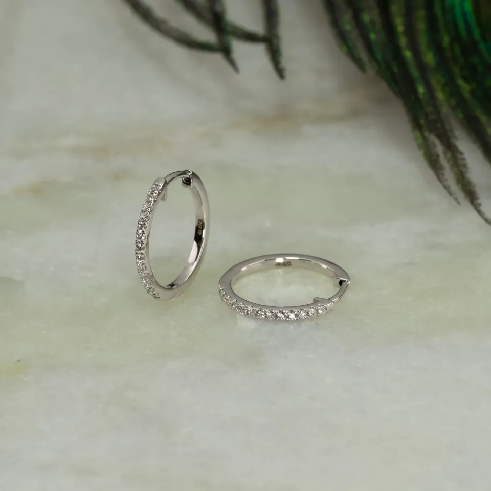 Sisi Copenhagen Classic Lab-Diamond Creol 0,2ct øreringe hvidguld