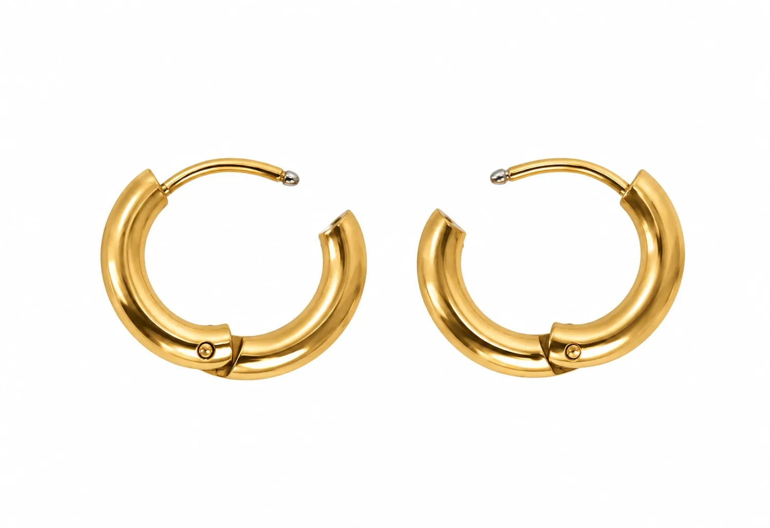 Wos Thick gold hoops øreringe 17 mm guld