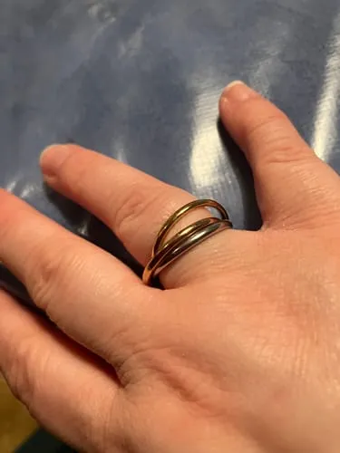 TIMI OF SWEDEN Jules ring tricolor rustfri 14k guld