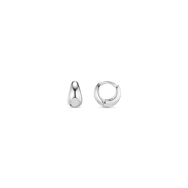 Orelia Tiny Tapered Micro Hoop øreringe sølv