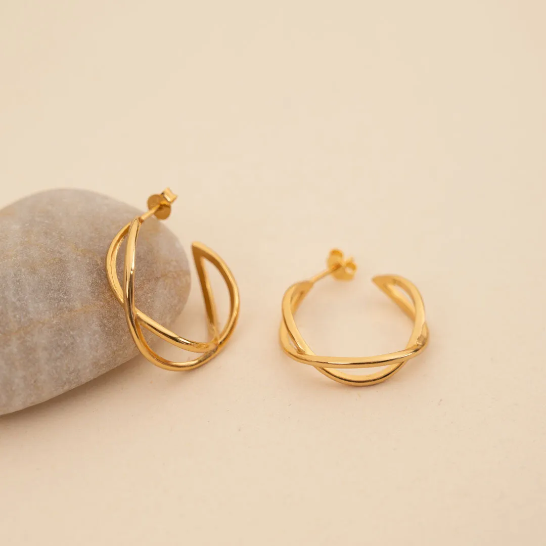 Sisi Copenhagen Mia creoler forgyldt 25 mm par guld