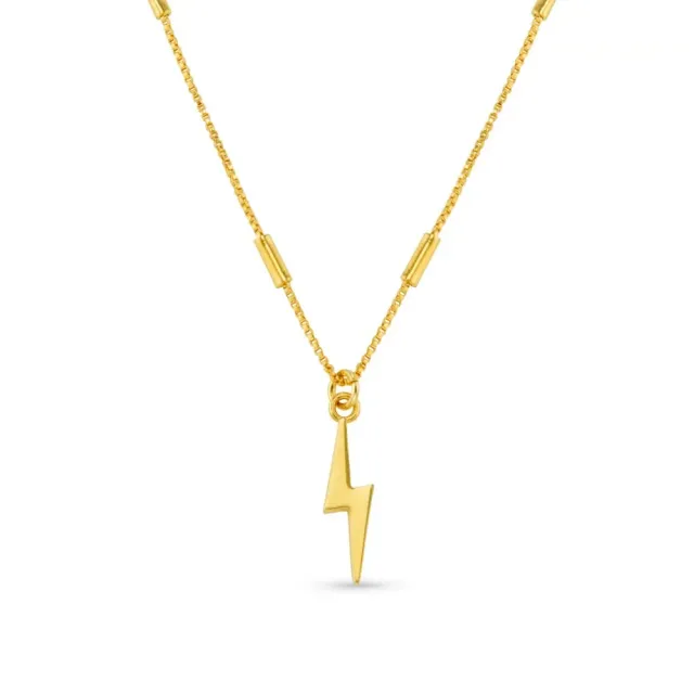Orelia Lightning Charm halskæde guld lyn vedhæng