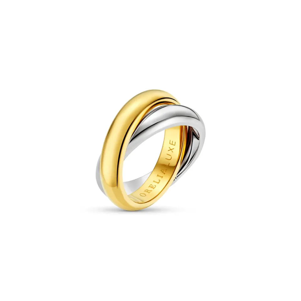Orelia LUXE Interlocking Ring ring guld sølv S/M