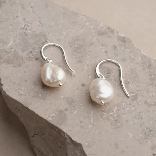Sisi Copenhagen Noella Pearl Silver øreringe barokperle