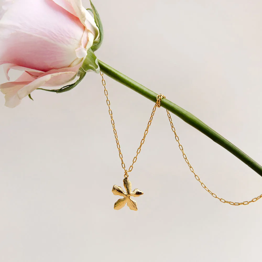 Orelia Statement Metal Flower halskæde forgyldt blomst