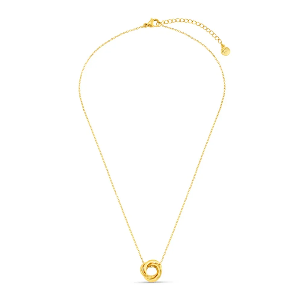 Orelia Mini Interlocking halskæde guld vandtæt