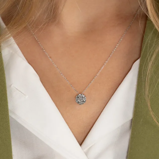 Sisi Copenhagen Round Pave lab-vedhæng hvidguld 0,45 ct