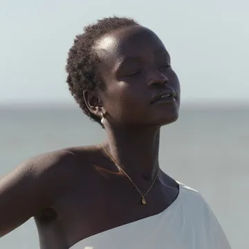 TIMI OF SWEDEN Essie hoop øreringe perle 9 mm guld