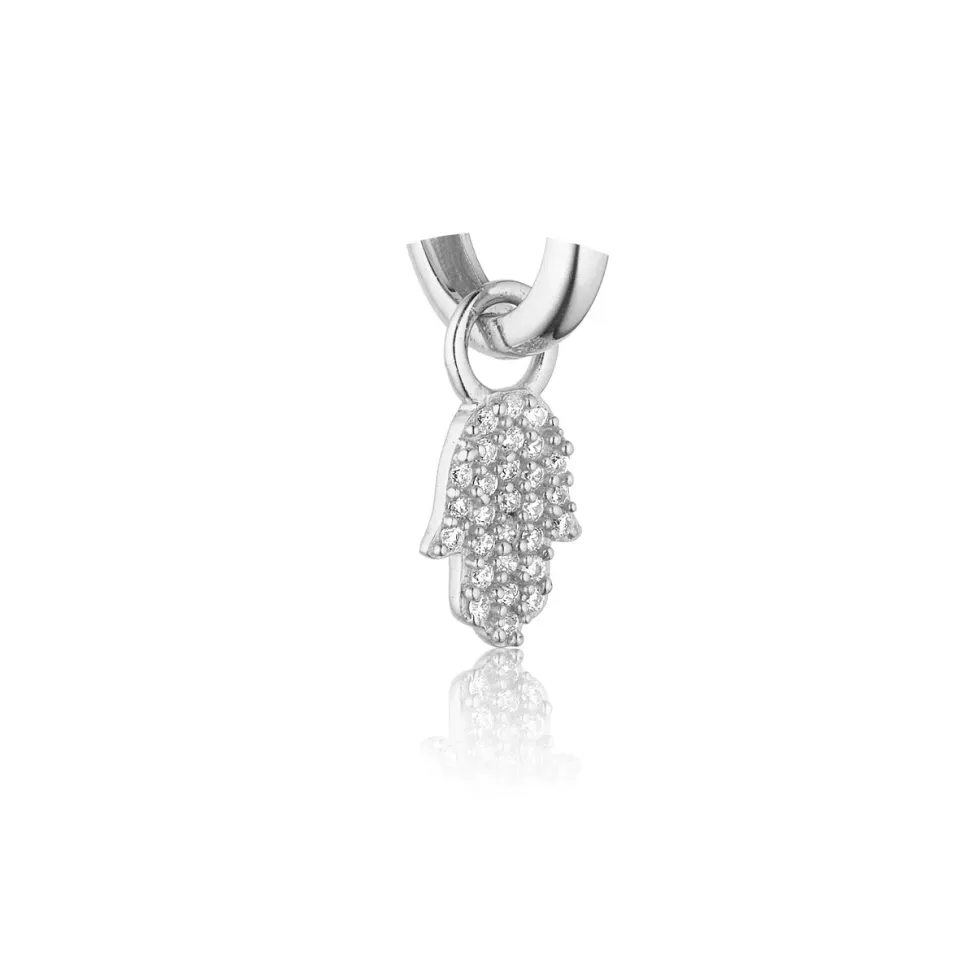 Bykjaergaard Individual Hamsa charm sølv med zirkonia