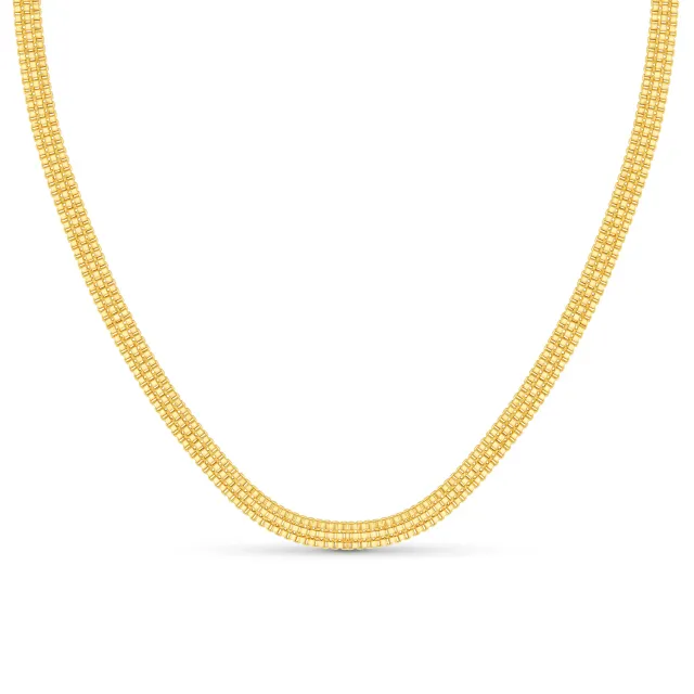 Orelia Flat Box Chain halskæde forgyldt