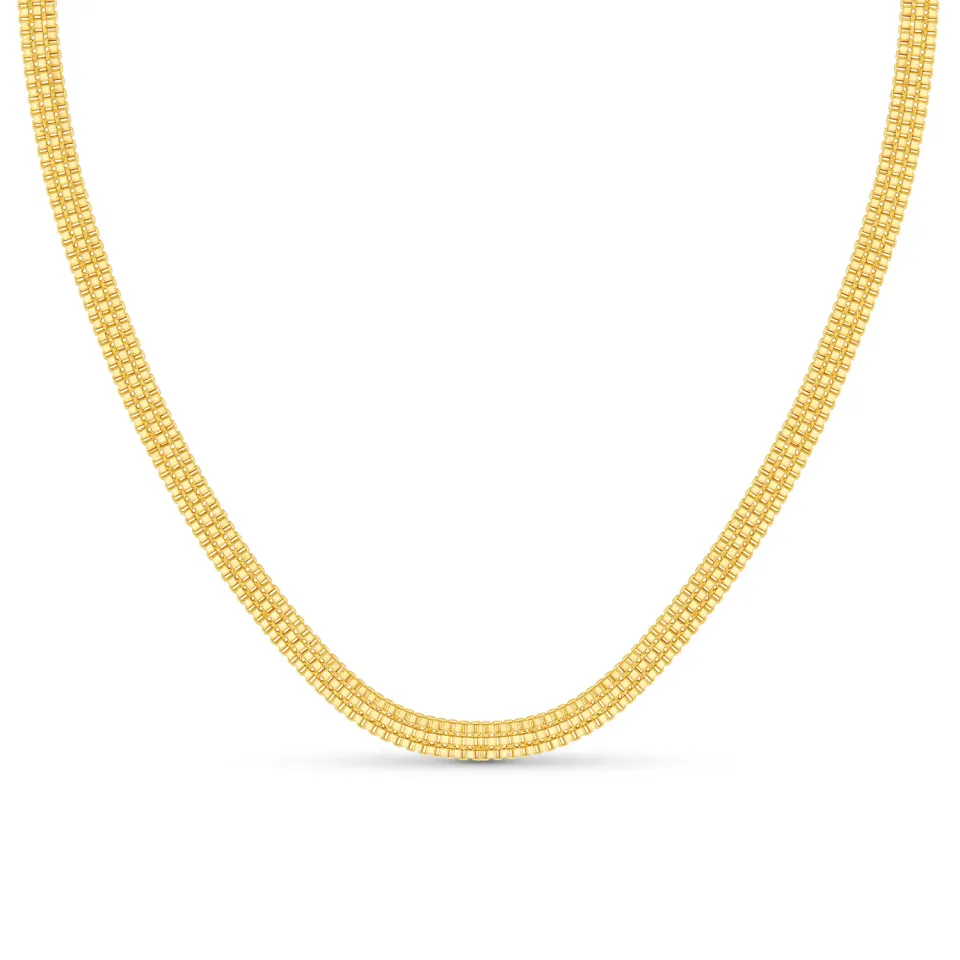 Orelia Flat Box Chain halskæde forgyldt