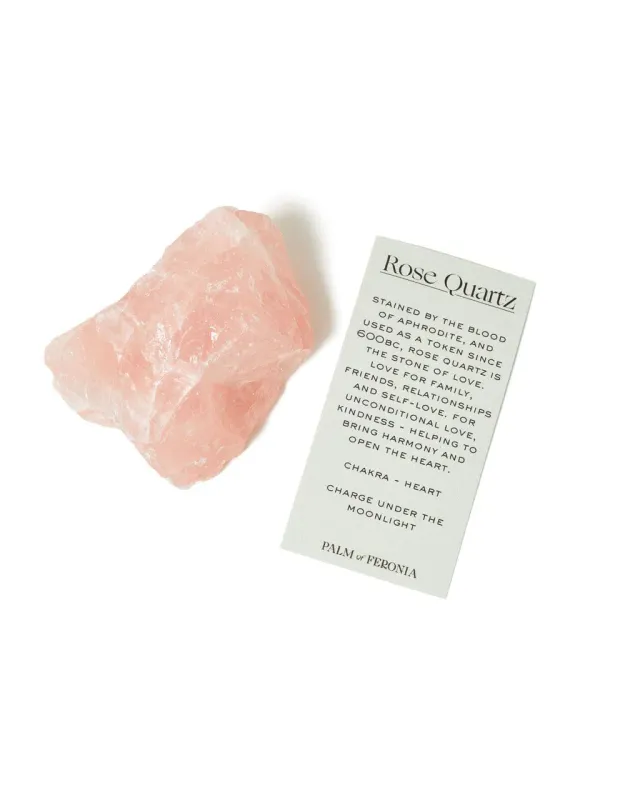 Orelia Raw Rose Quartz krystal kærlighed