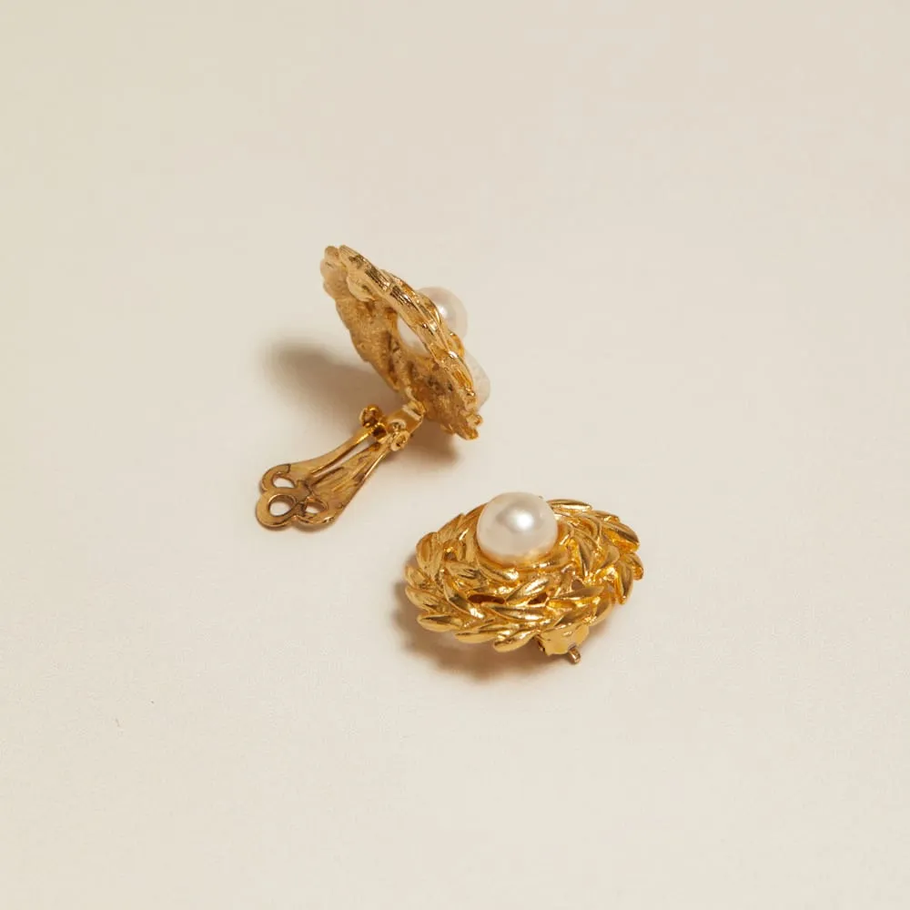 Orelia Vintage Pearl & Wreath øreringe clip-on perle