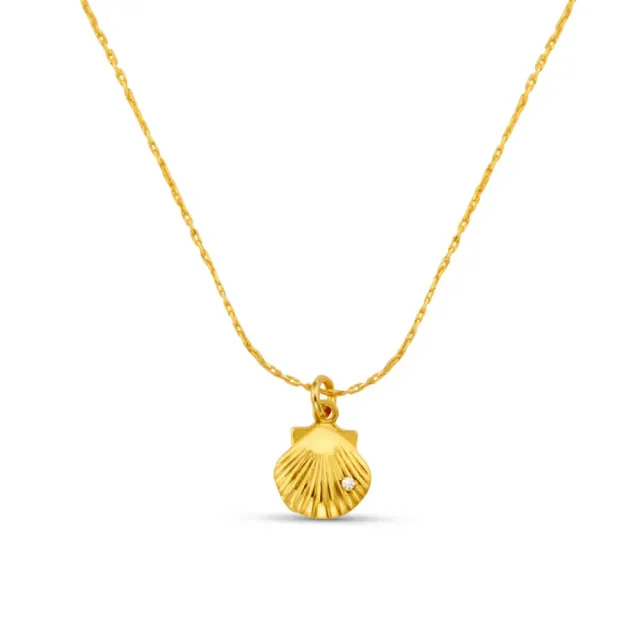 Orelia Fine Crystal Shell halskæde guld choker