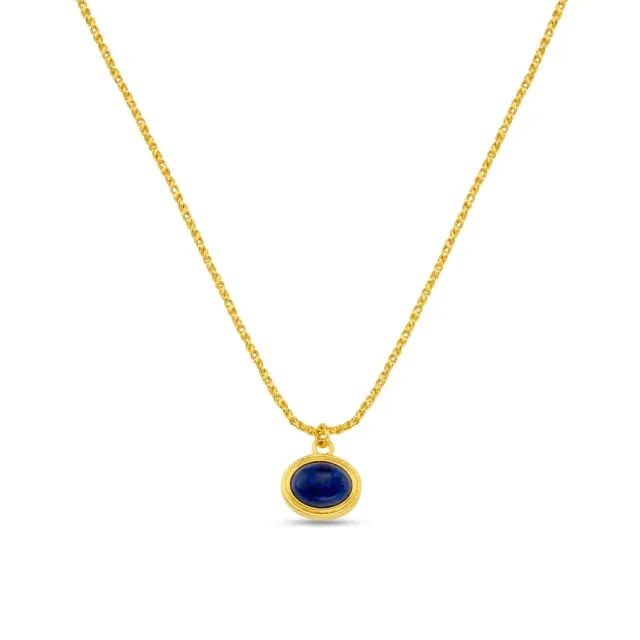 Orelia Semi-Precious Lapis Charm halskæde guld blå sten