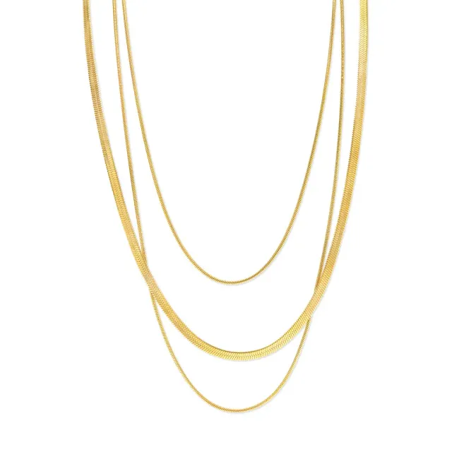 TIMI OF SWEDEN Matilde Triple Chain halskæde 40+5 cm