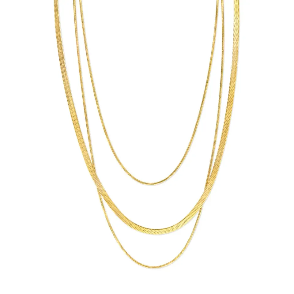 TIMI OF SWEDEN Matilde Triple Chain halskæde 40+5 cm