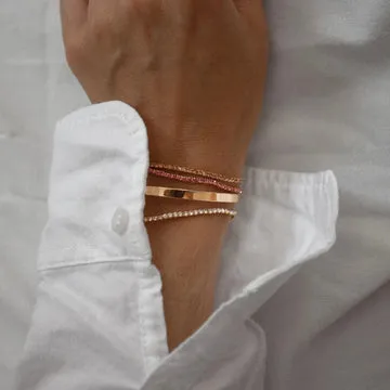 TIMI OF SWEDEN Essential Bangle armbånd sølv justerbar