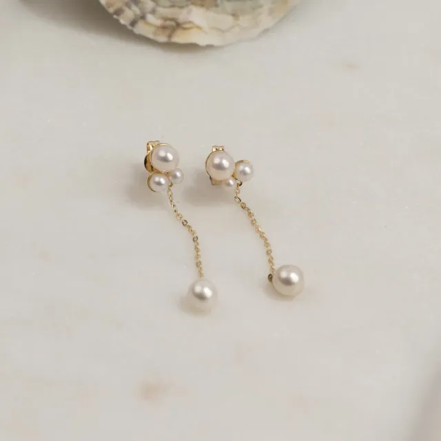 Sisi Copenhagen Pauline Pearl Drop øreringe 9 kt guld perle
