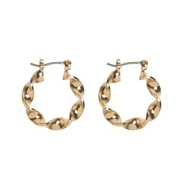 TIMI OF SWEDEN Twisted Hoop øreringe guld chunky