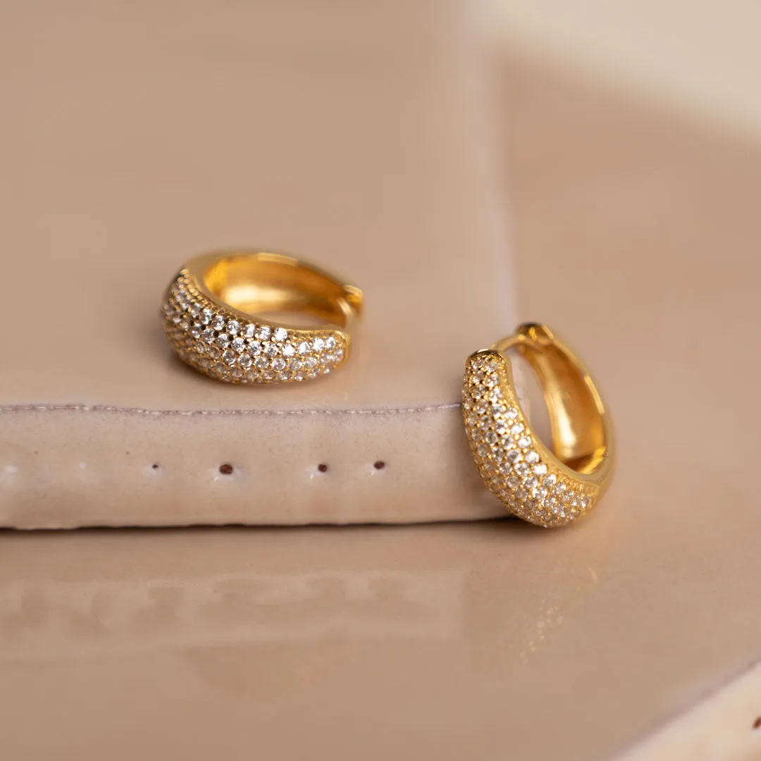 Sisi Copenhagen Mary Crystal Golden Creol øreringe forgyldt