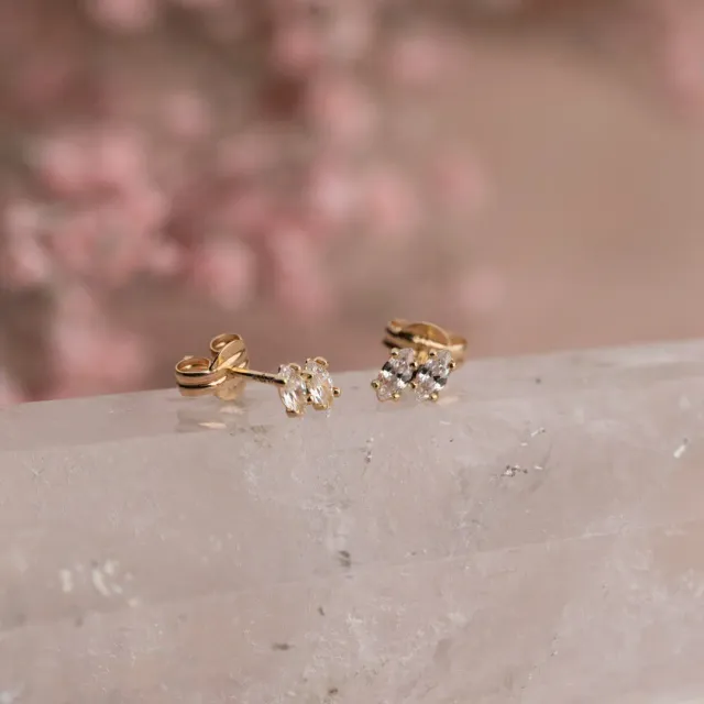 Sisi Copenhagen Paris ørestikker 9 kt guld krystal