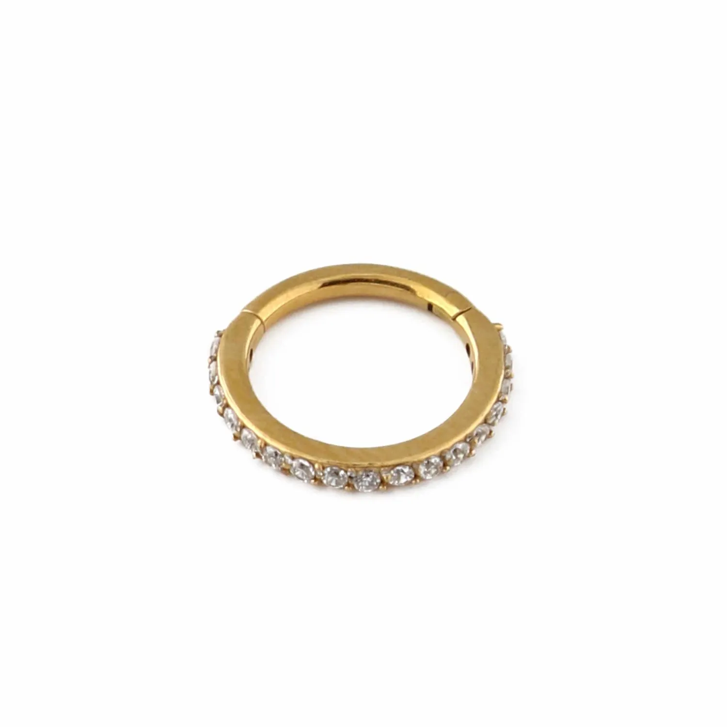 Orelia Crystal Pavé Clicker Hoop øreringe 8mm guld