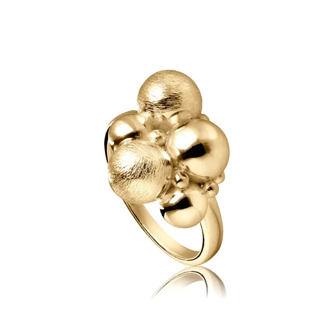 Bykjaergaard Harmony ring forgyldt kugler