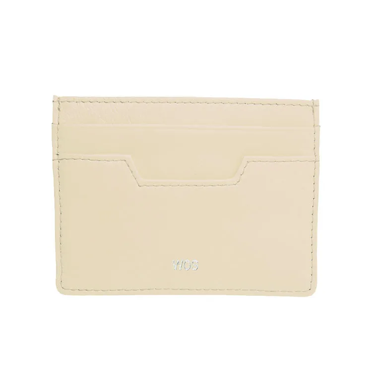 Wos Card kortholder creme læder 11 cm