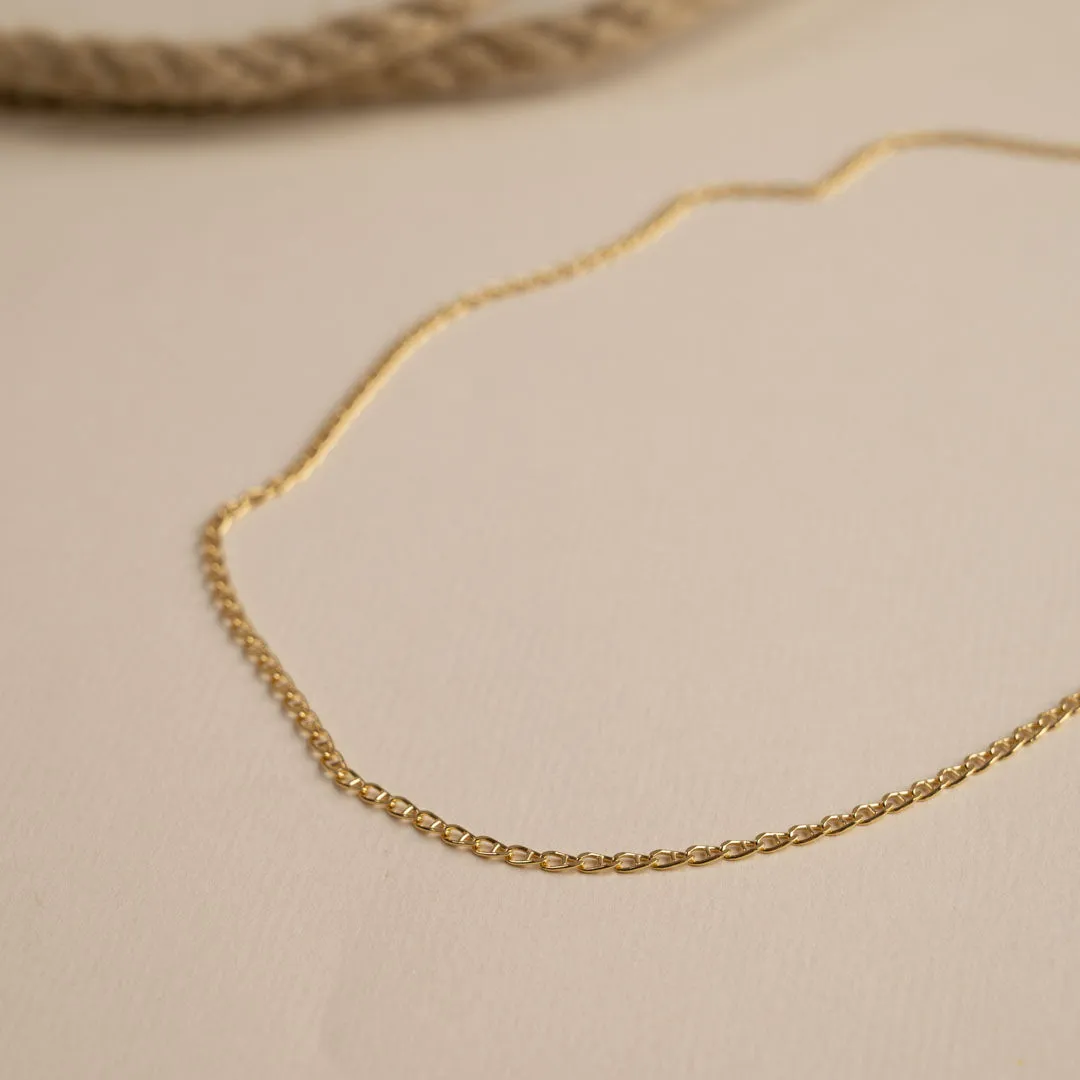 Sisi Copenhagen Auda Golden Chain kæde 42 cm forgyldt