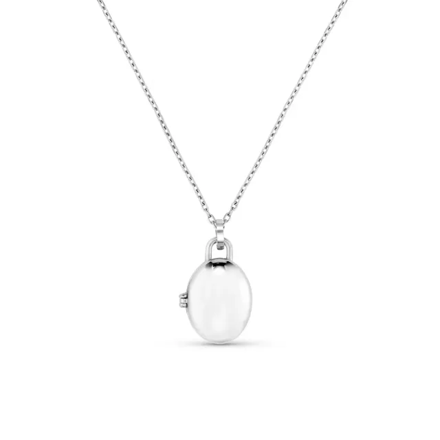 Orelia LUXE Oval Locket halskæde sølv medaljon
