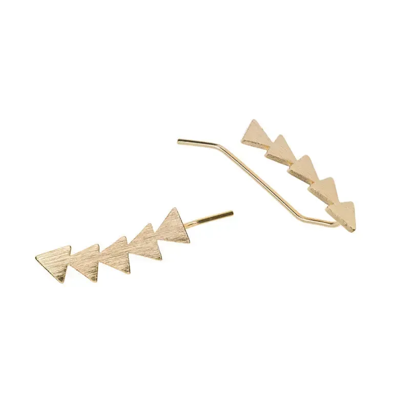 TIMI OF SWEDEN trekantede ear climber øreringe 20 mm