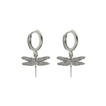 TIMI OF SWEDEN Dragonfly Small hoop øreringe forgyldt