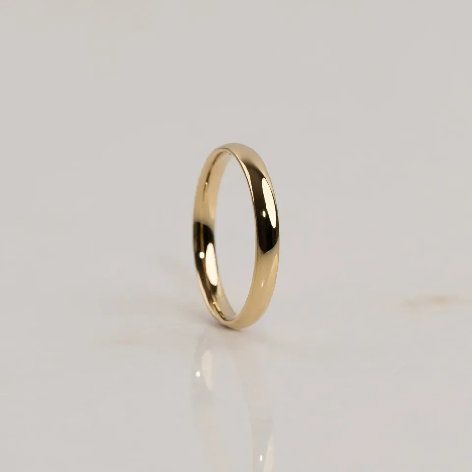Sisi Copenhagen Oval Court Wedding Band 3,5mm vielsesring 14 kt guld