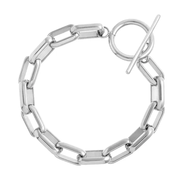 Orelia LUXE Rectangle Link T-Bar armbånd sølv
