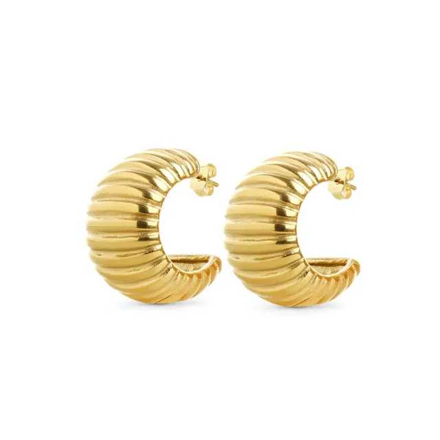 TIMI OF SWEDEN Alima Chunky Stud øreringe guld waterproof