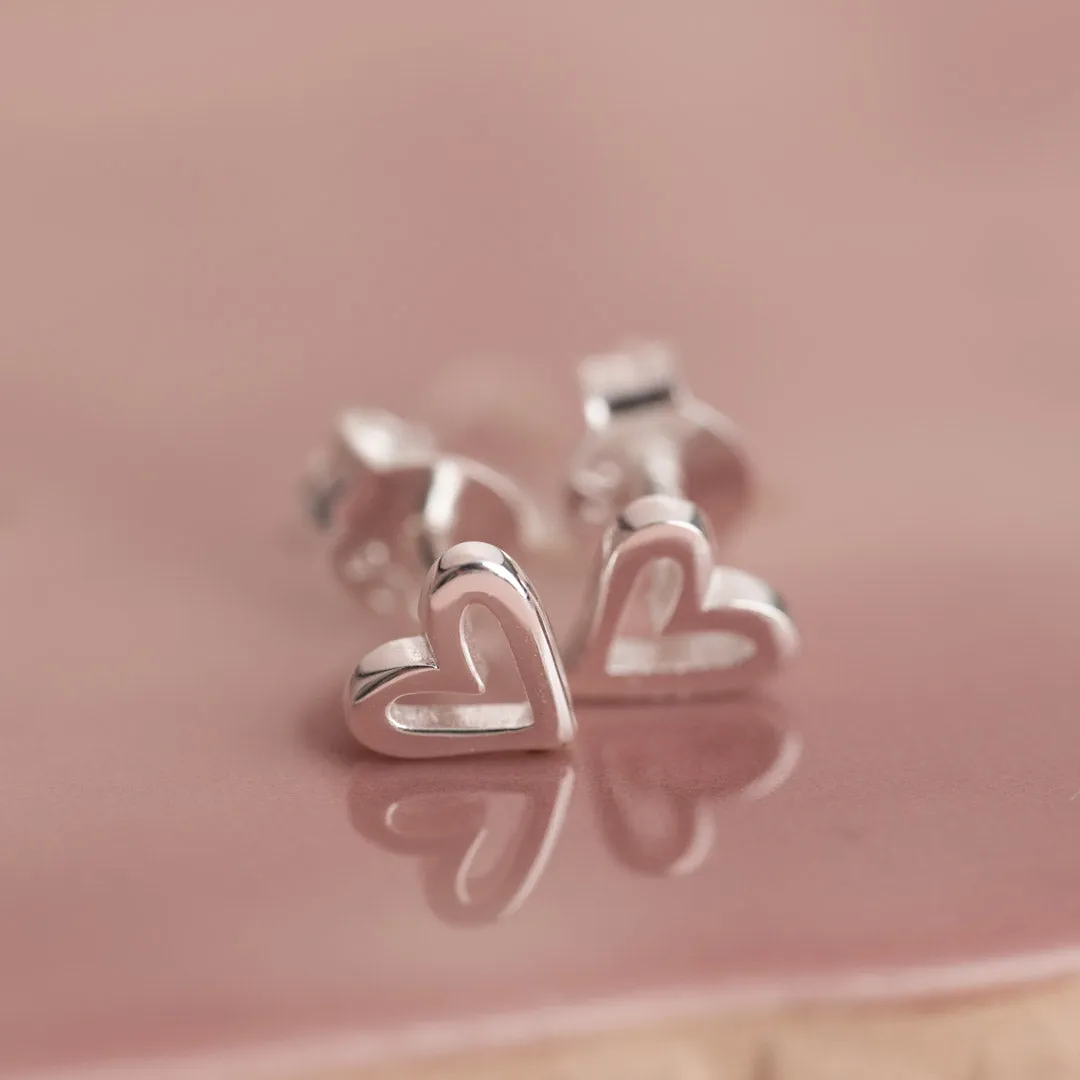 Sisi Copenhagen Amara Silver Stud øreringe hjerte sølv