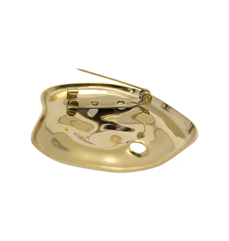 Wos Elise broche forgyldt 4,5 cm