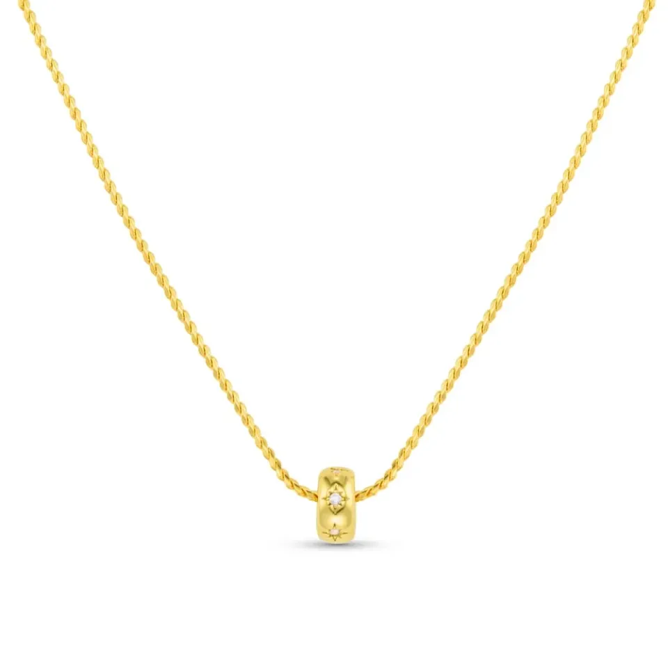 Orelia Starburst Thread Through halskæde guld krystal