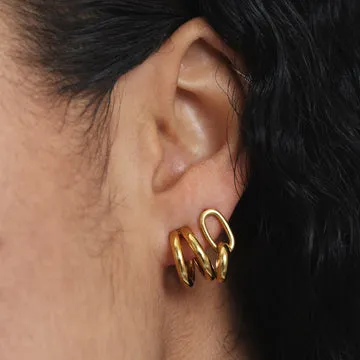 TIMI OF SWEDEN Heylin hoops dobbelt rustfrit stål